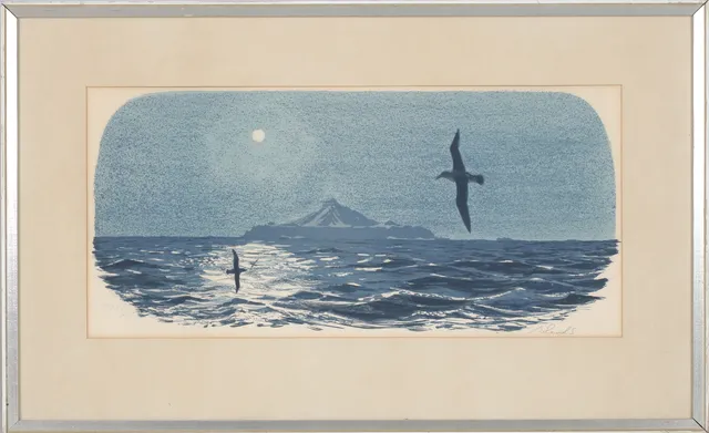 ROLAND SVENSSON. Tristan da cunha", litografi, signerad och numrerad CCXLVIII/CCC.