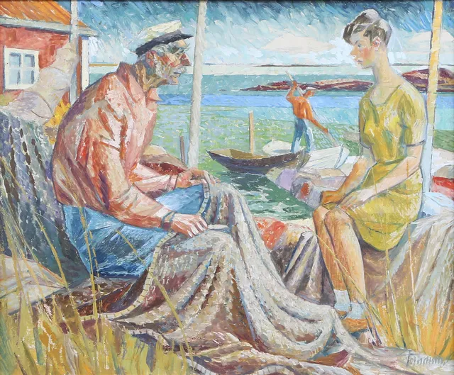 GUNNAR TORHAMN. OLJA, på pannå, signerad.