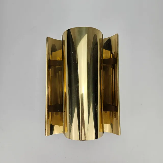 VÄGGLAMPA, mässing, modell FLB 8952, Falkenbergs belysning, 1900-talets andra hälft.