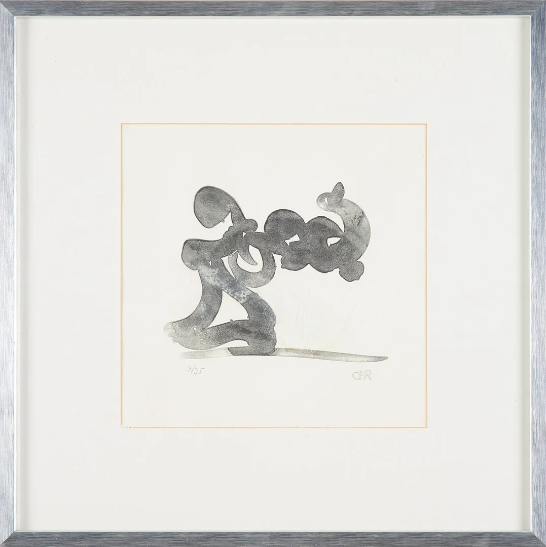 CARL FREDRIK REUTERSWÄRD. "Non Violence", kompisition, litografi, 3/25, signerad CFR. — Paintings — Stockholms Auktionsverk Sickla