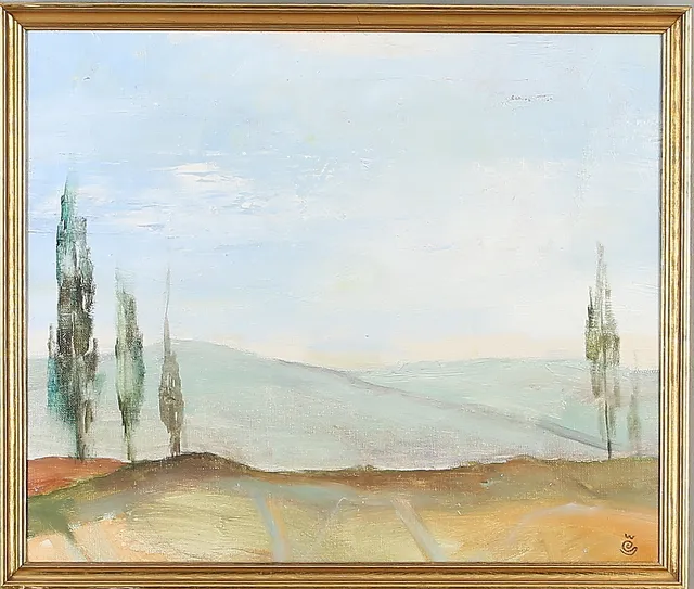 WILLEM DE GEER. Olja på duk, motiv från Garda, signerad.