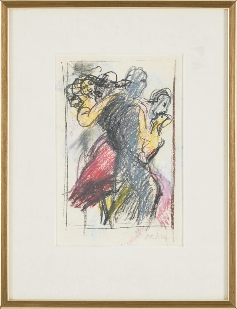 PETER DAHL. Figurkomposition, blandteknik på papper. — Paintings — Stockholms Auktionsverk Magasin 5