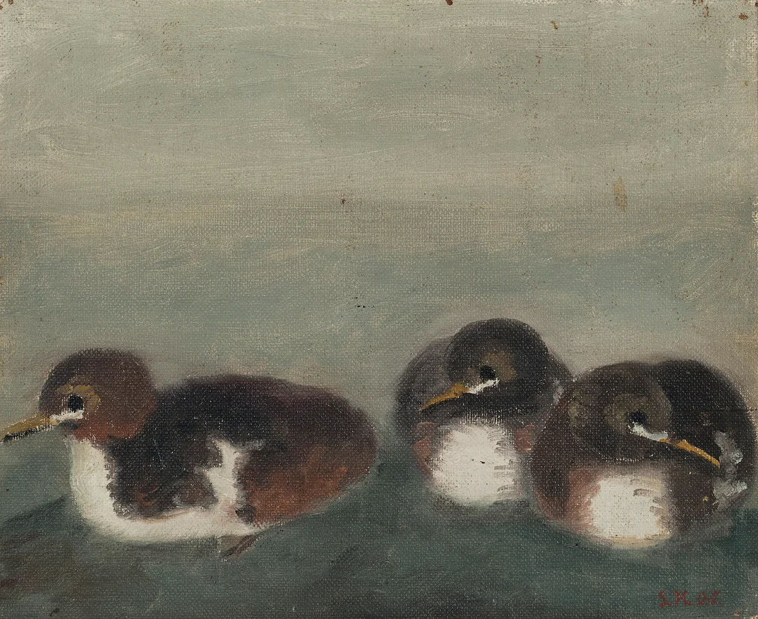 Haaland, Lauritz — Måkeunger, 1905 — Kunst/Maleri — Blomqvist