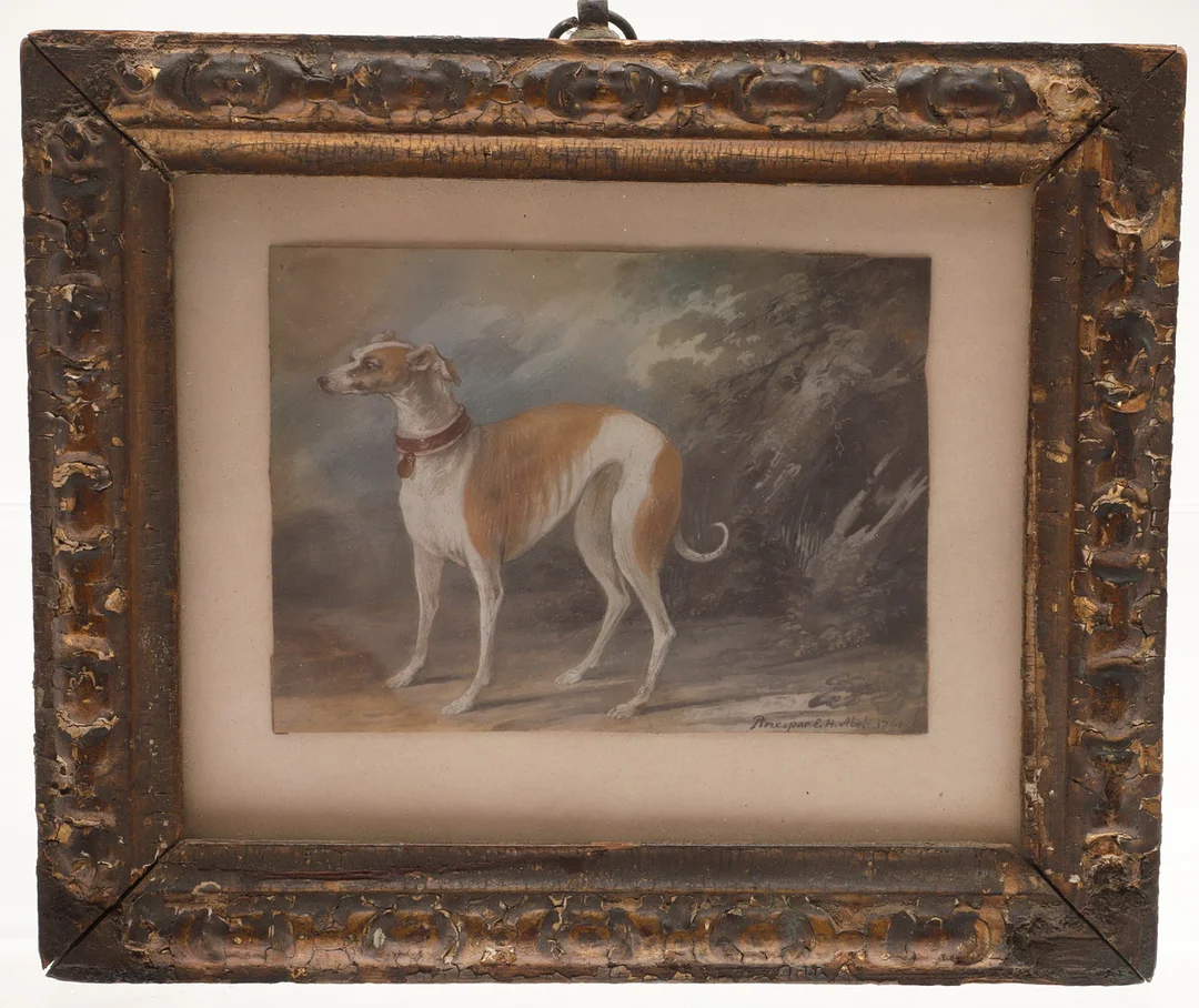 ERNST HEINRICH ABEL (C.1737-?). STUDY OF AN ITALIAN GREYHOUND. — Paintings — Lawrences Auctioneers