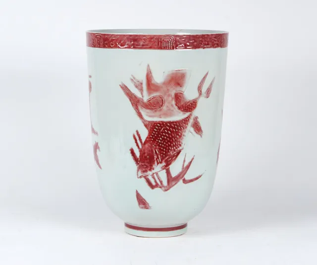Thorkild Olsen for Royal Copenhagen. Unique porcelain floor vase, 1955