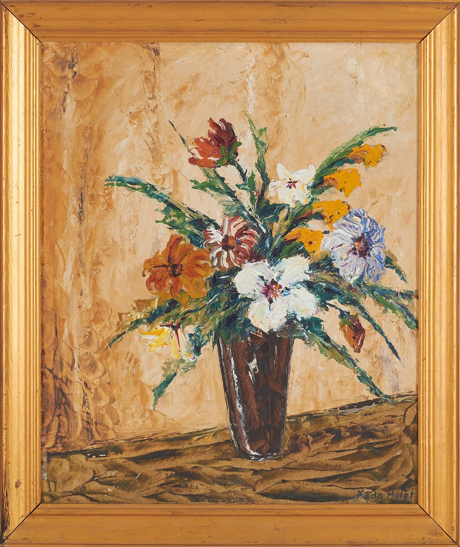 AGDA HOLST. Stilleben, olja på pannå, signerad. — Paintings — Stockholms Auktionsverk Sickla