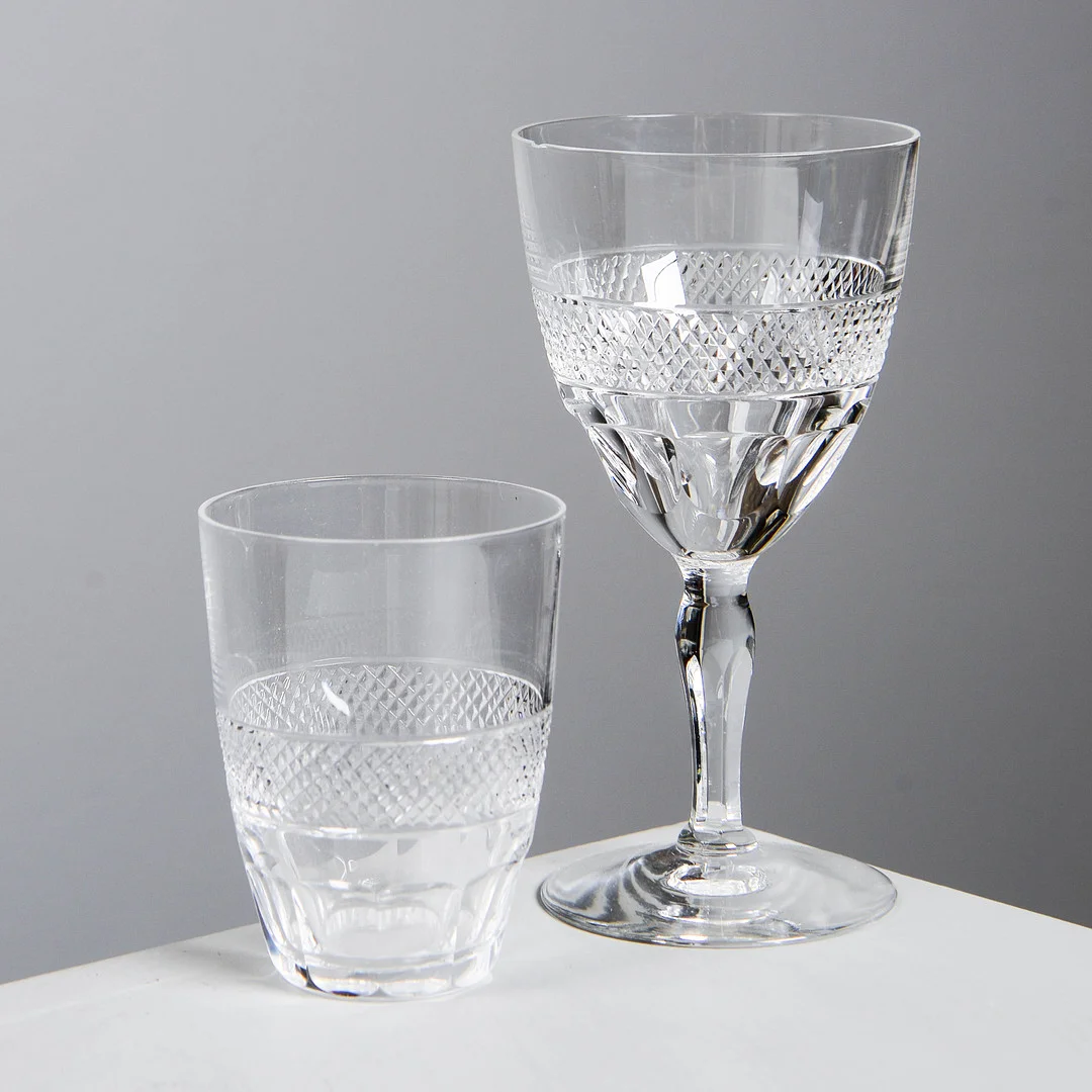 EDWARD HALD. Vinglas & seltersglas, "Rio", 12+6, Orrefors. — Utility glass — Formstad Auktioner