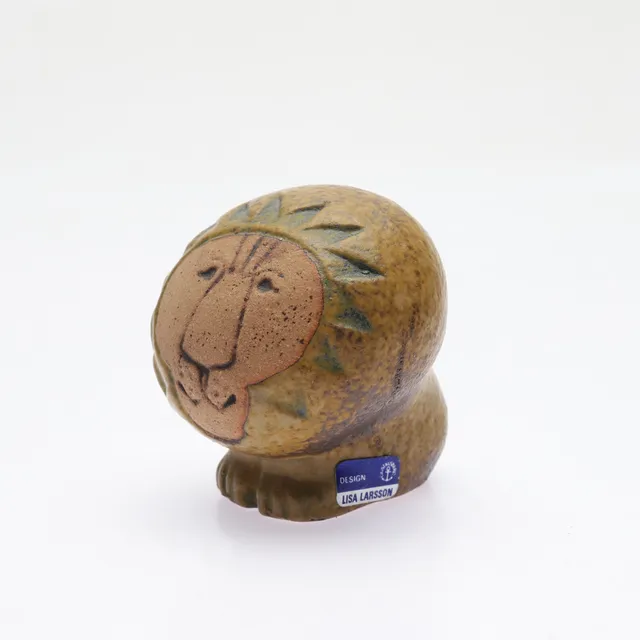 LISA LARSON. figurin, stengods, "Lejon mini", ur serien "Afrika", Gustavsberg.