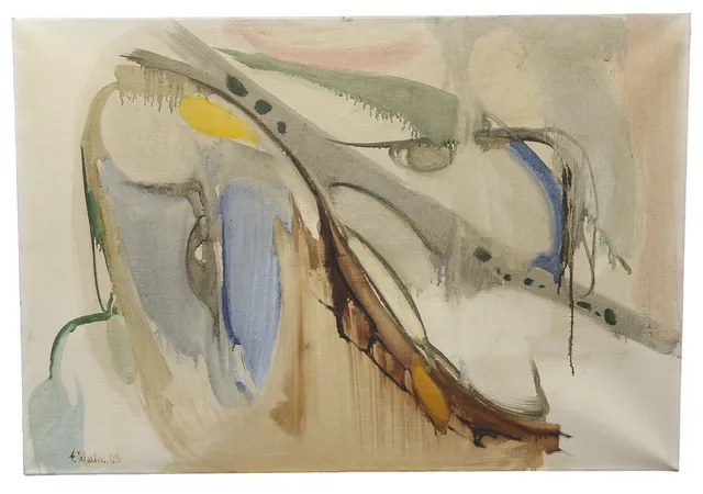 ERIK WALTER PERSSON. olja på duk, nonfigurativ, signerad E. Walter, daterad 1963.