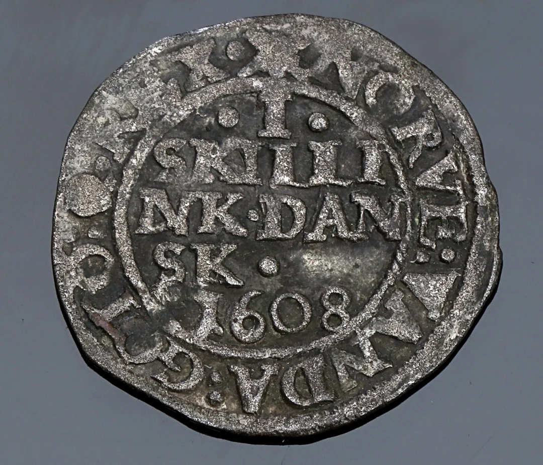 Christian IV, skilling 1608 - H. 80B, Sieg 21.4 — Hobby and collectibles/Coins, notes and bars — Lauritz