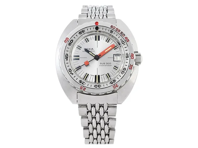 DOXA, SUB 300 Searambler (Swiss Made T), Cal Doxa 11 1/2 (118), Serie nr. 6629247, Boett nr. 11889-4, herrur, 42,5 mm, stål, automatisk, plexiglas, datum, originallänk (fjädrande), viklås, Ref nr. 7720-10, ca 1967.