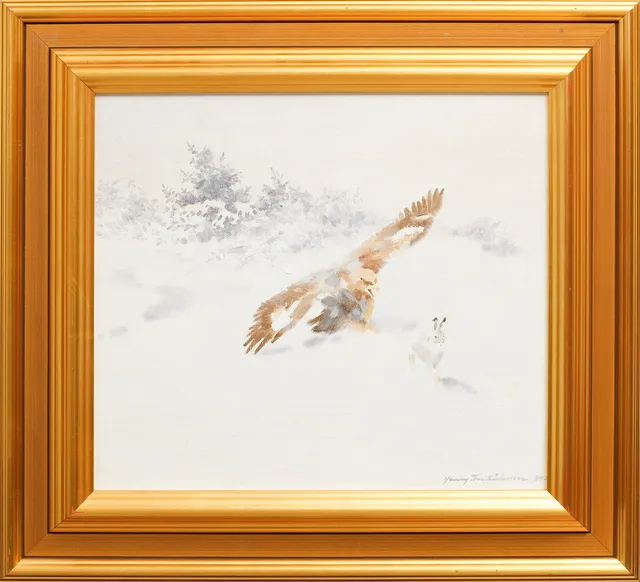 HENRY FREDRIKSSON. Hare, olja på duk, signerad.