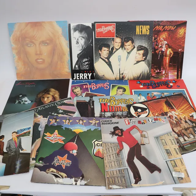 LP-SKIVOR, 13st, The boppers, Rod stewart, Darts, Jerry Williams med flera.