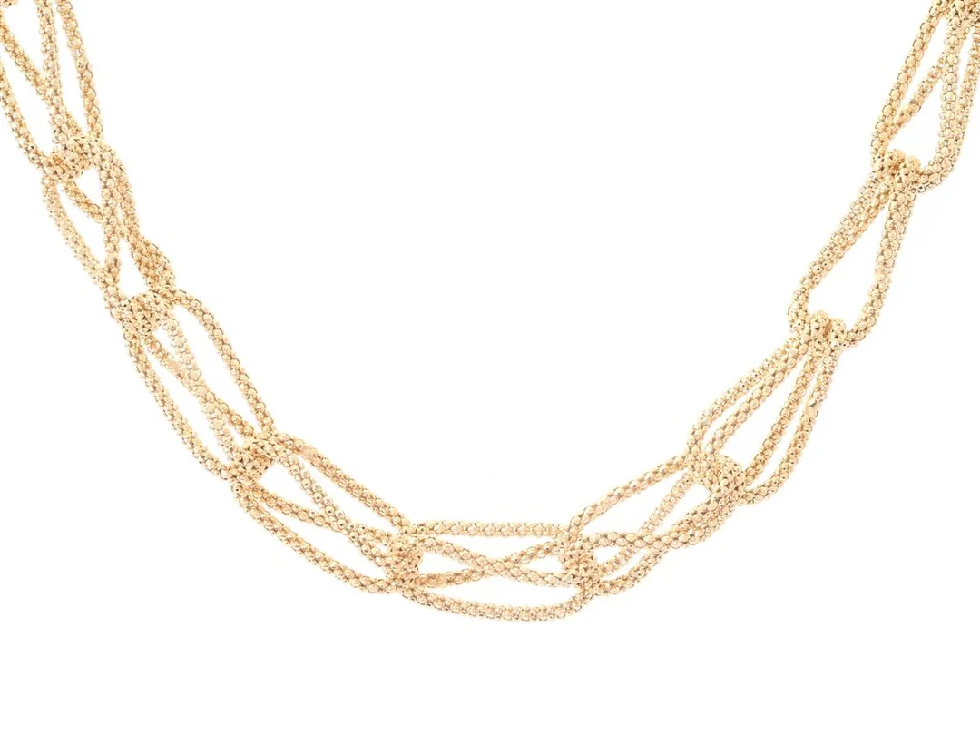 MARCELLO PANE, collier, förgyllt sterlingsilver, längd 39-44 cm, vikt 15,2 g, originalkartong. — Smycken/Collier — Kaplans