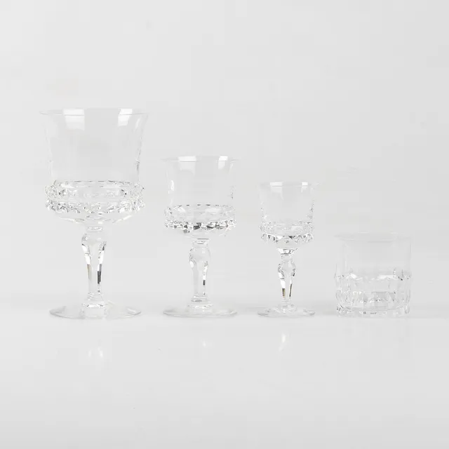 INGEBORG LUNDIN. "Silvia", 49 st servisdelar, glas, Orrefors.