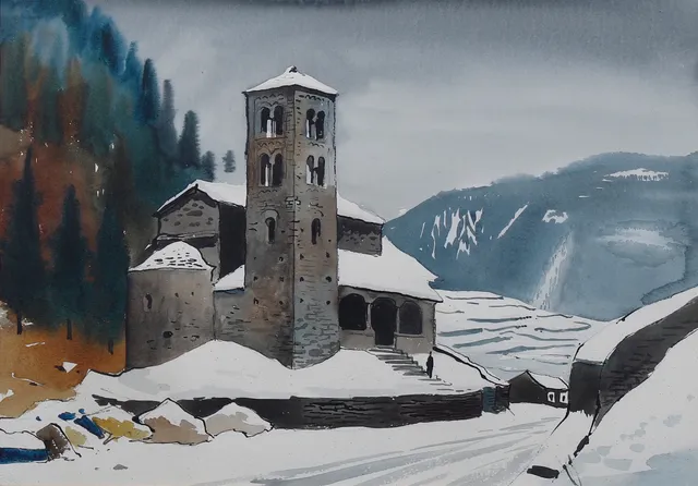 FREDERIC LLOVERAS. Church of Sant Joan de Caselles, Canillo (Andorra).