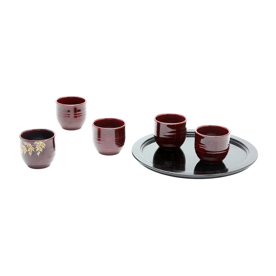 TADASHI INAMI. Wajima lacquer sake set. — Other — Balclis