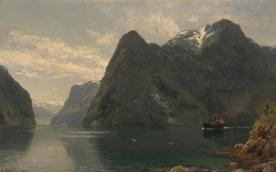 Askevold, Anders — Fra Nærøyfjorden, 1888 — Kunst/Maleri — Blomqvist