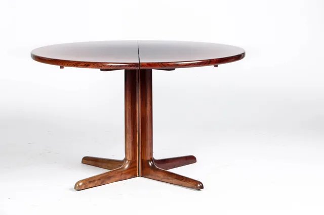 Skovby Furniture Factory. Rosewood dining table and two additional plates (1 + 2)