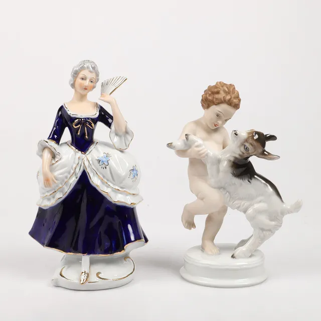 FIGURINER, 2 stycken, porslin, Rosenthal samt Royal Heidelberg.