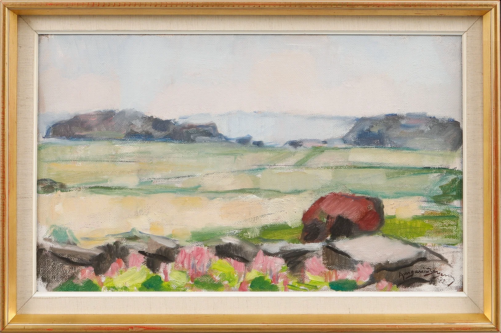 ANSGARIUS BÖRJESSON. Landskap, olja på duk, signerad. — Paintings — Göteborgs Auktionsverk