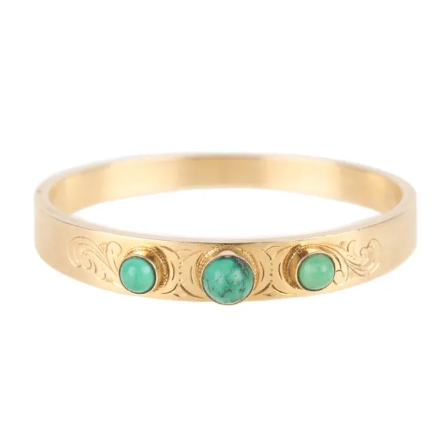 Jørgen Larsen: A turquoise bracelet of 14k gold. 1950s.