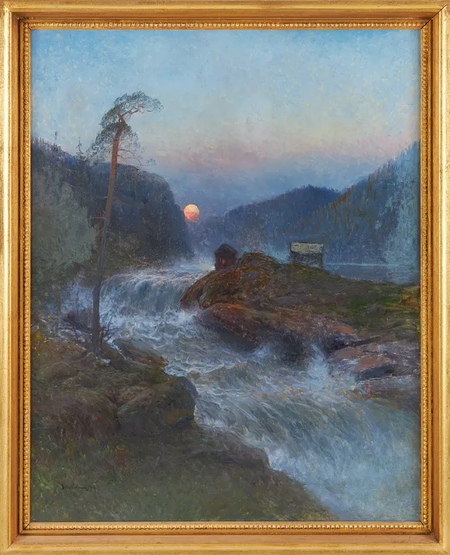 JOHN KINDBORG. Skymningslandskap.