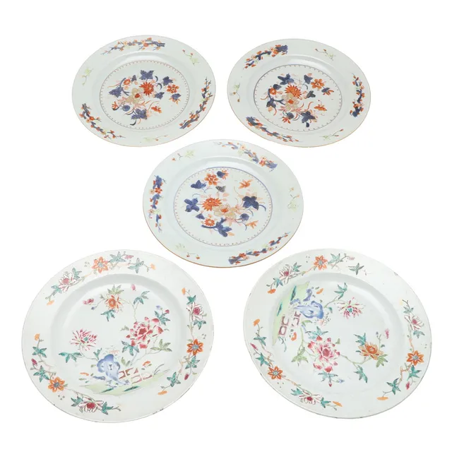 18THC CHINESE PORCELAIN PLATES.
