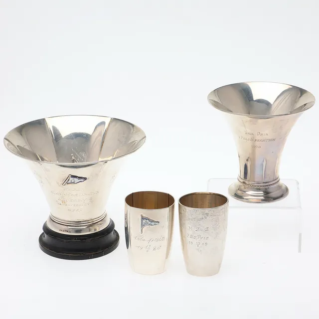 PRISPOKALER / VASER, 4 st, silver.