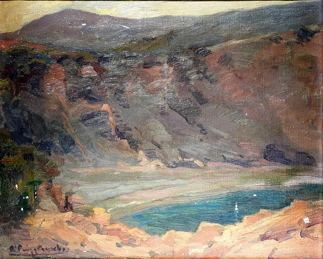 BONAVENTURA PUIG PERUCHO. "Fornells, 1941", óleo sobre lienzo. — Paintings — Arce Auctions