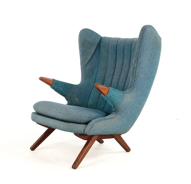 Svend Skipper. Teddy bear chair. Armchair / wing chair, teak wood