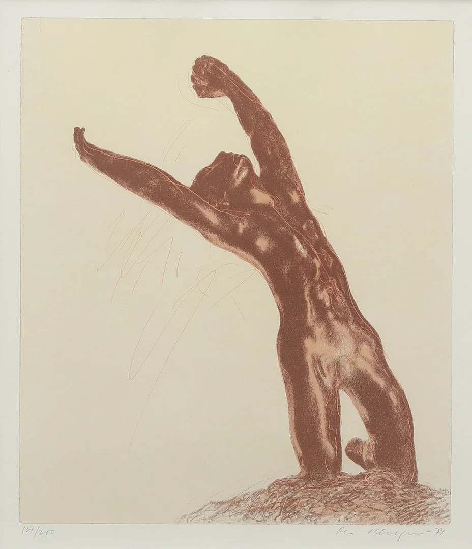 OLA BILLGREN. Modell, litografi nrr 167/200, signerad och dateraad -79. — Engravings & Prints — Garpenhus Auktioner