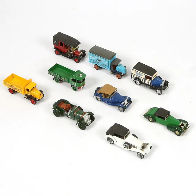 LEKSAKSBILAR, 9 st. "Models of yesterday" Matchbox, England, 1970/80-tal.