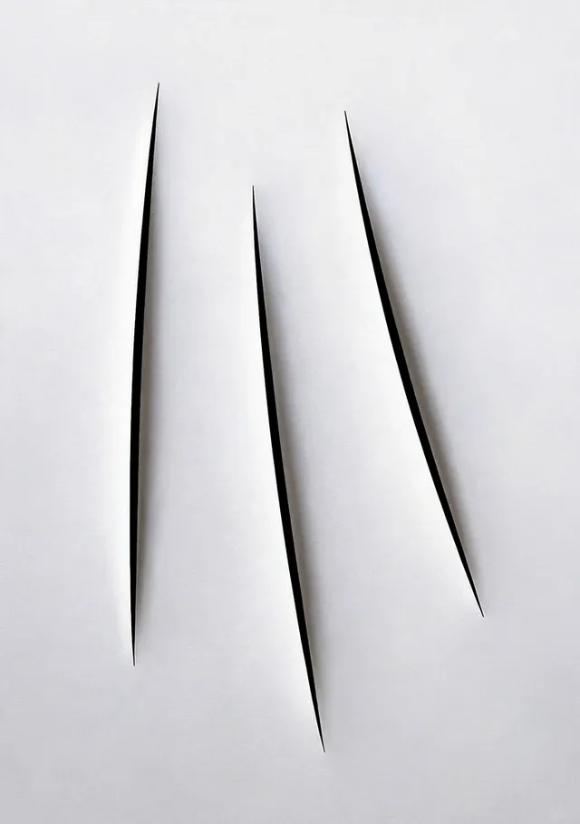 RALF ARZT (FÖDD 1963). "Hommage á Fontana nr XVII", olja på duk, signerad.