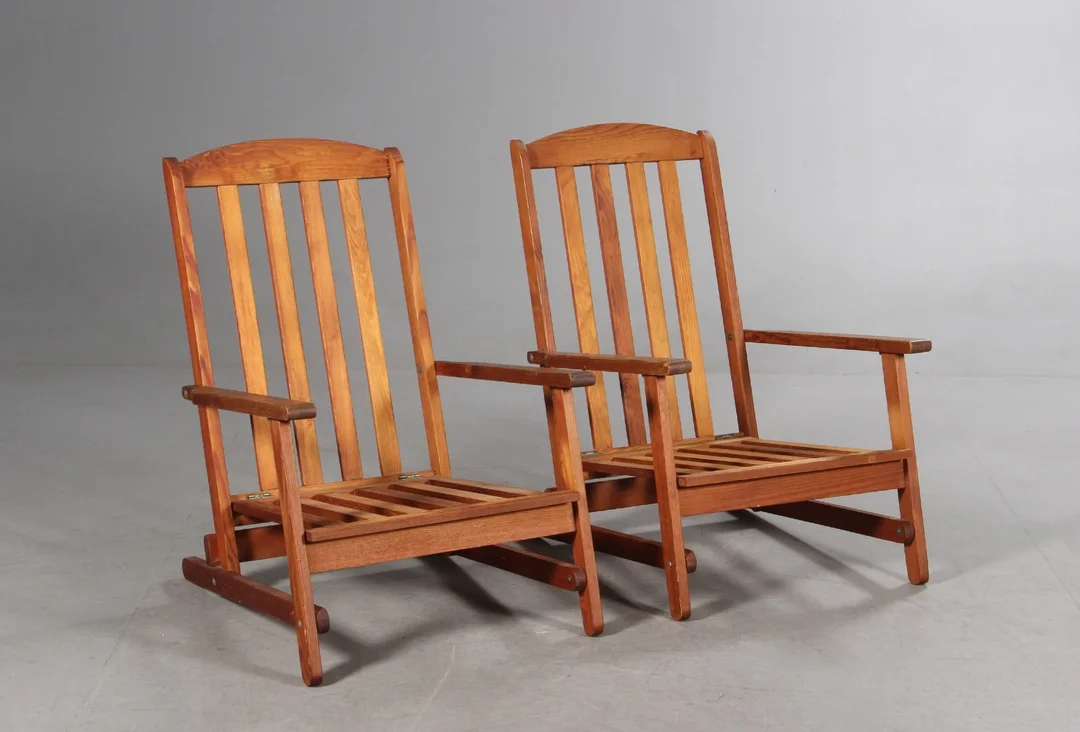 Dansk møbelproducent. Par dækstole/klapstole (2) — Furniture/Chairs — Lauritz
