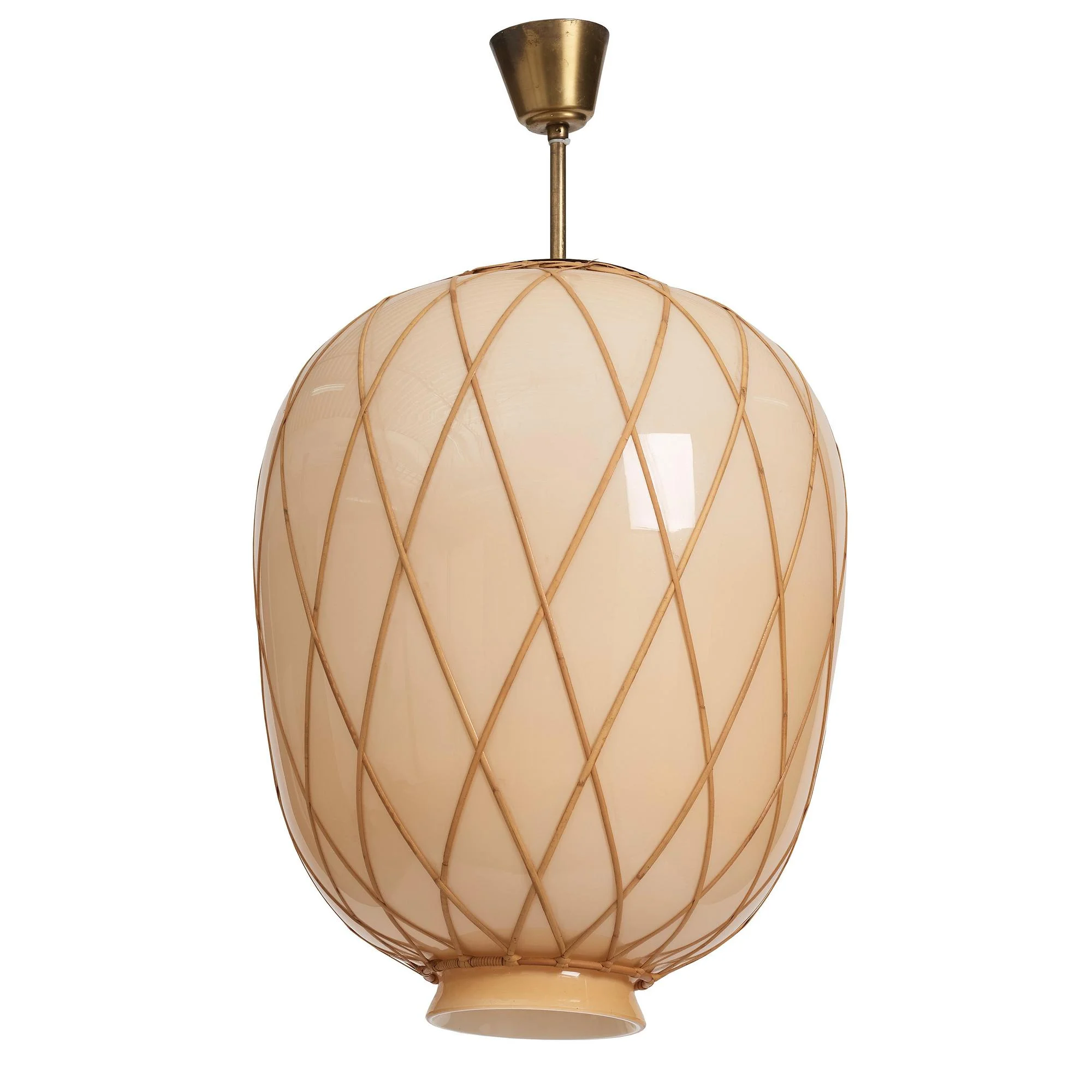 Harald Notini, taklampa, "modell 11555" Arvid Böhlmarks Lampfabrik, Stockholm 1940-tal. — Bukowskis