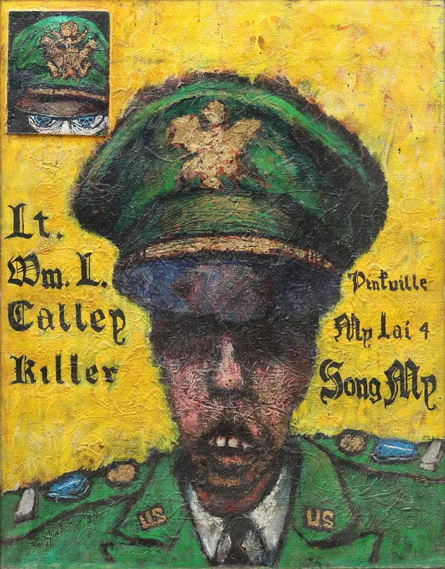 CLIFFORD JACKSON (USA/SVERIGE 1927-2006). "Lt Calley", olja på pannå, signerad och daterad, C Jackson -70.