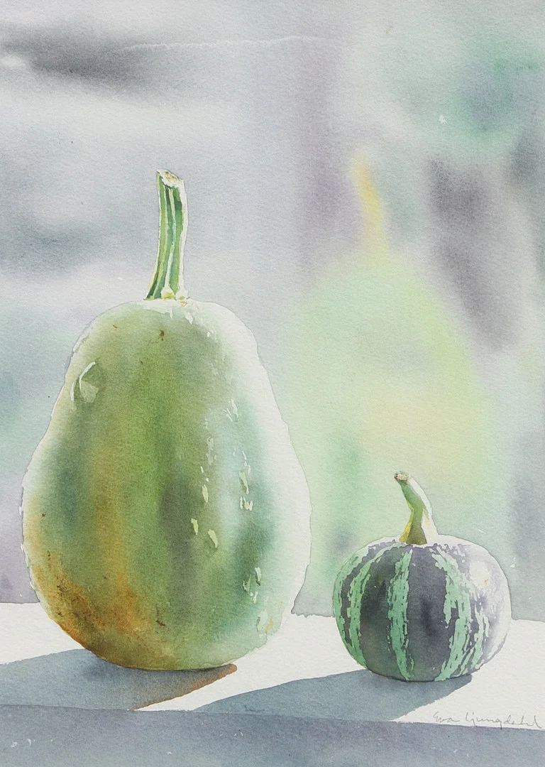 EVA LJUNGDAHL. Akvarell, stilleben, signerad. — Paintings — Ekenbergs Auktioner