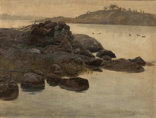 Axel Jungstedt, Jägare vid vattenbrynet.