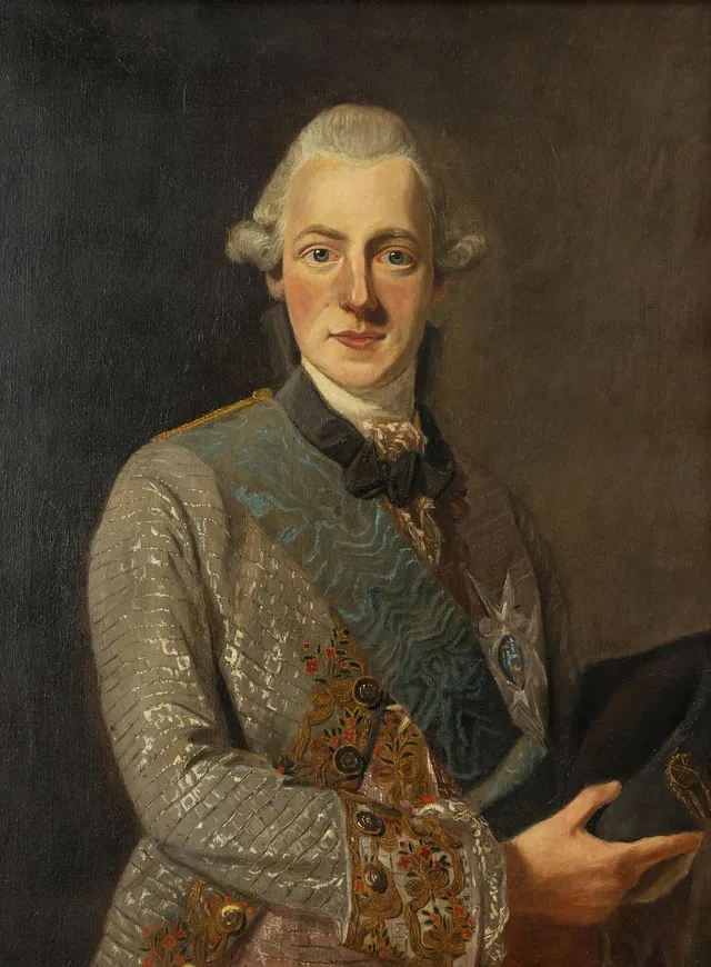 Alexander Roslin, kopia efter., Fredrik Adolf, (1750-1803), prins av Sverige, Gustav III:s bror,.