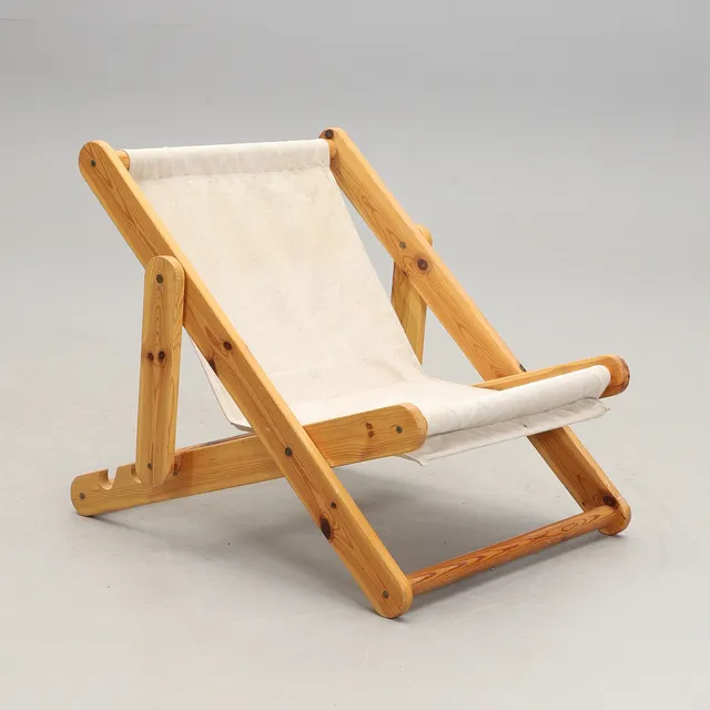 GILLIS LUNDGREN. Fåtölj, "Kontiki", furu, IKEA, 1970-tal.