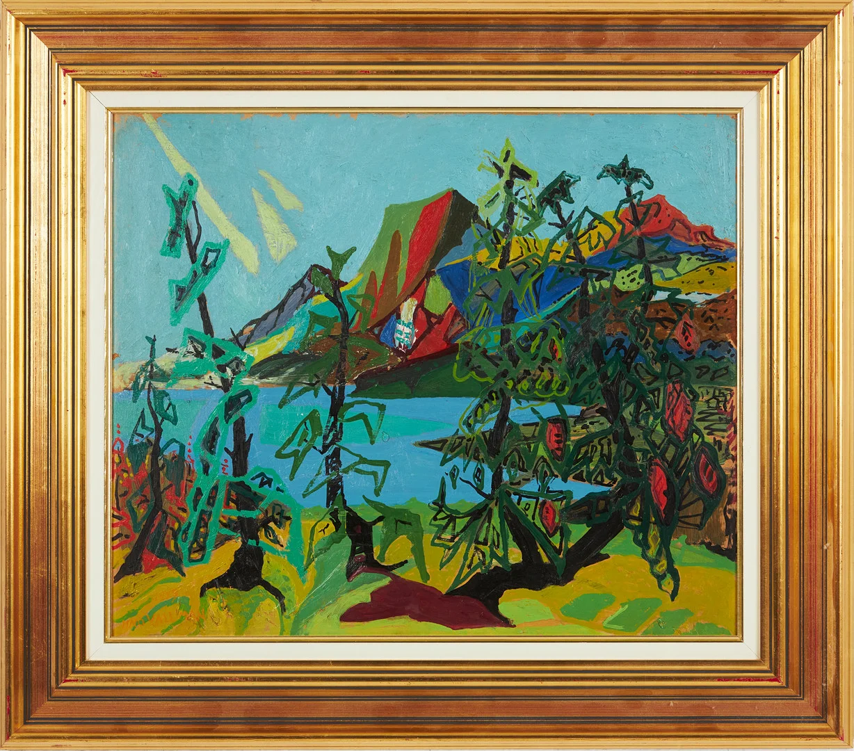 UNO VALLMAN. Fjällandskap, oljemålning på pannå, signerad och daterad 1949. — Paintings — Stockholms Auktionsverk Magasin 5