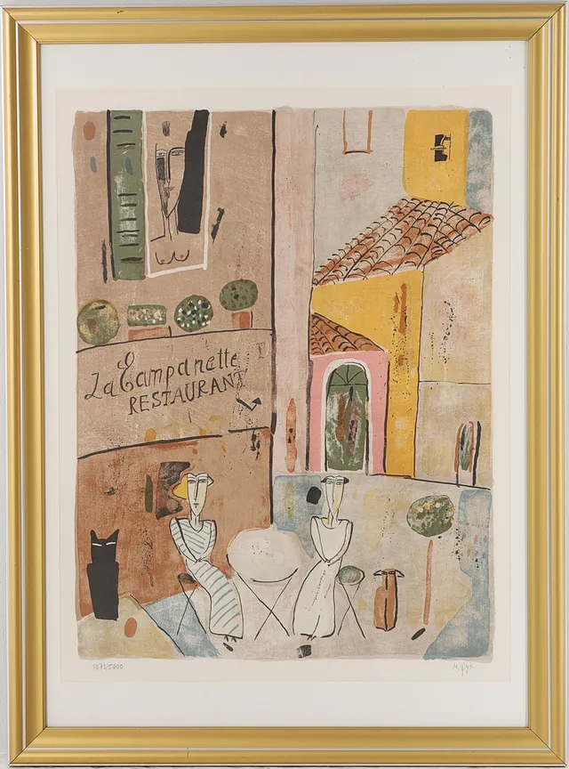 MADELEINE PYK. f 1934. Färglitografi, signerad.