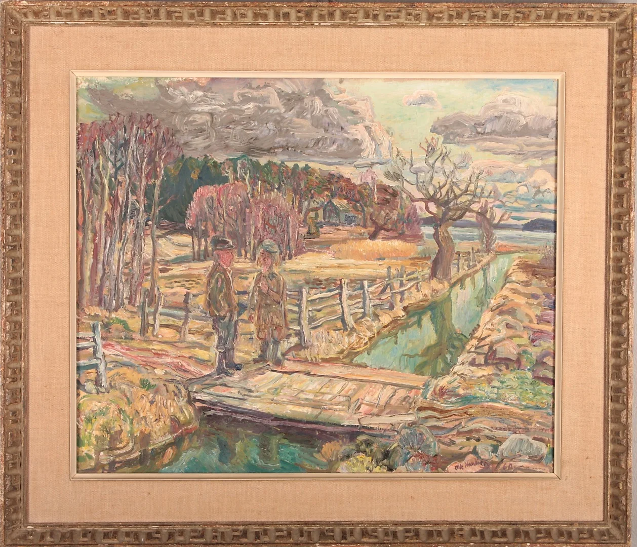 OLLE NORDBERG. olja på pannå, signerad samt daterad 60. — Paintings — Södermanlands Auktionsverk