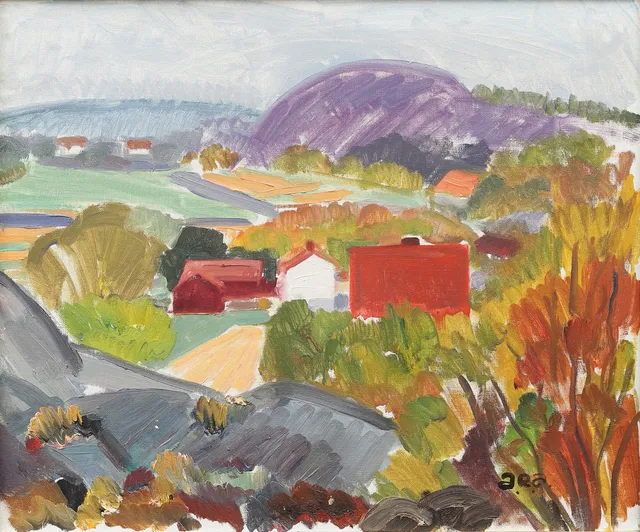 ARNE ROLAND ANDERSSON (1915-1982). Landskap, olja på duk, signerad.