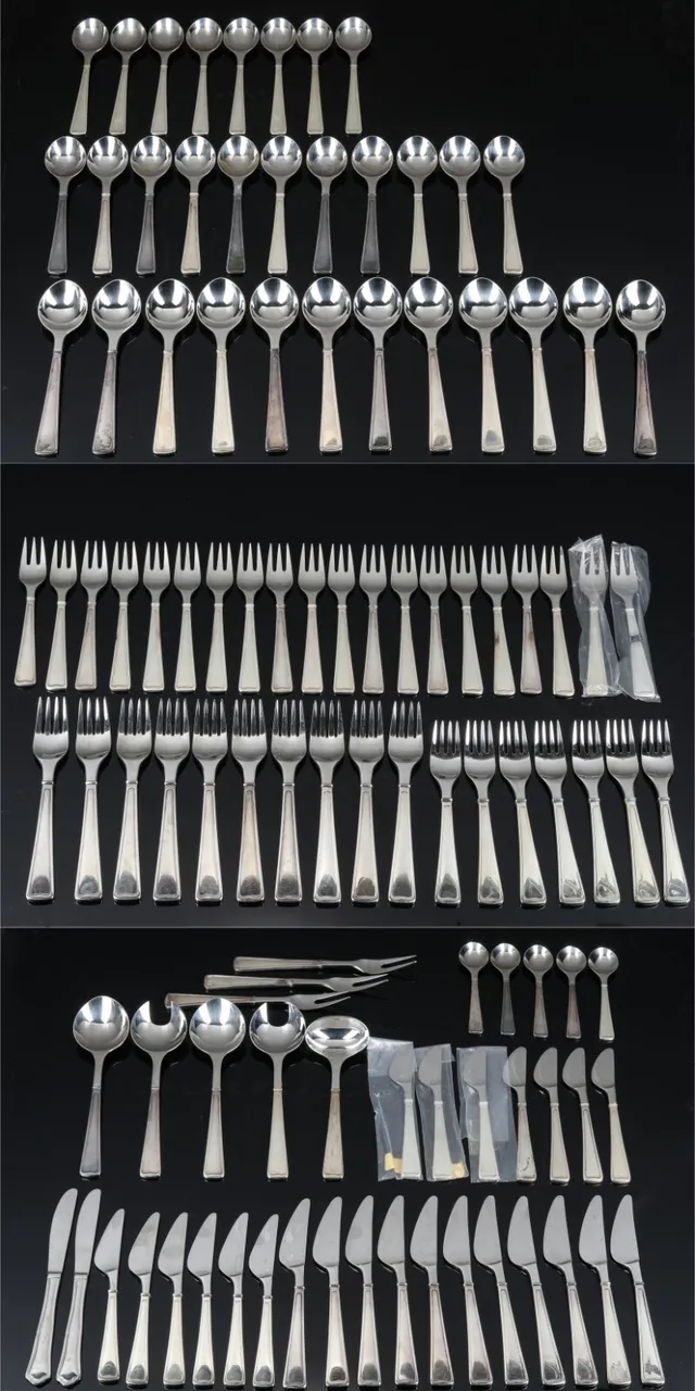 Georg Jensen. A collection of 'Koppel' cutlery (107)