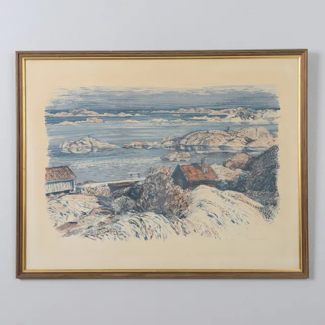 ROLAND SVENSSON. "Höst", färglitografi, signerad samt numrerad 98/160.