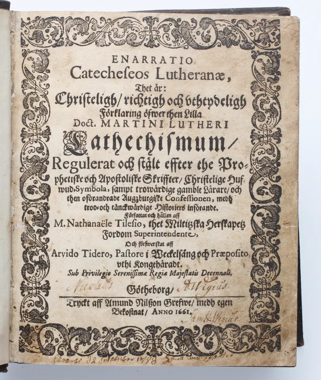 BOK, Enarratio Catechefeos Lutheranae, Martin Luther, 1661.