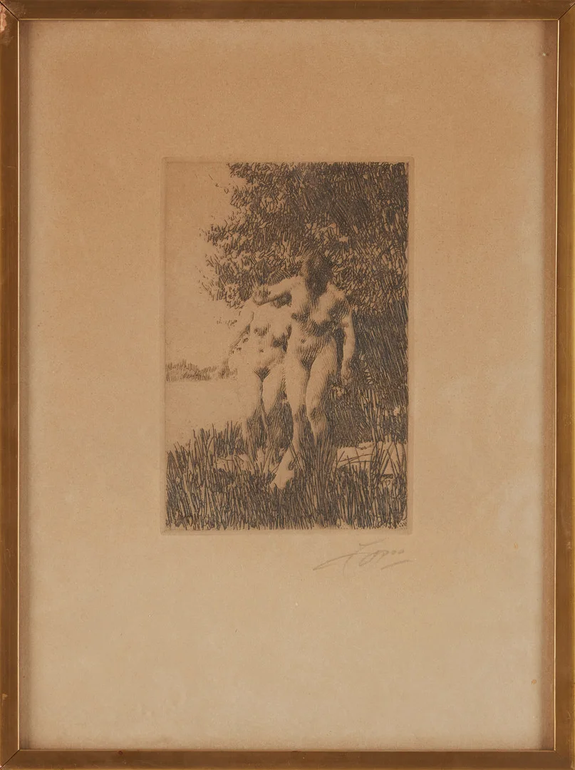 ANDERS ZORN. "Al" etsning, signerad. — Engravings & Prints — Stockholms Auktionsverk Magasin 5