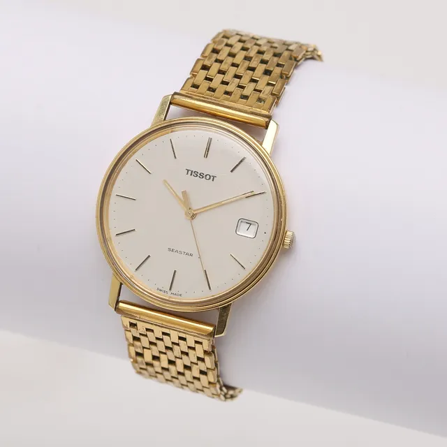 TISSOT SEASTAR, armbandsur, quartz, boett 18k gulguld, 1995.